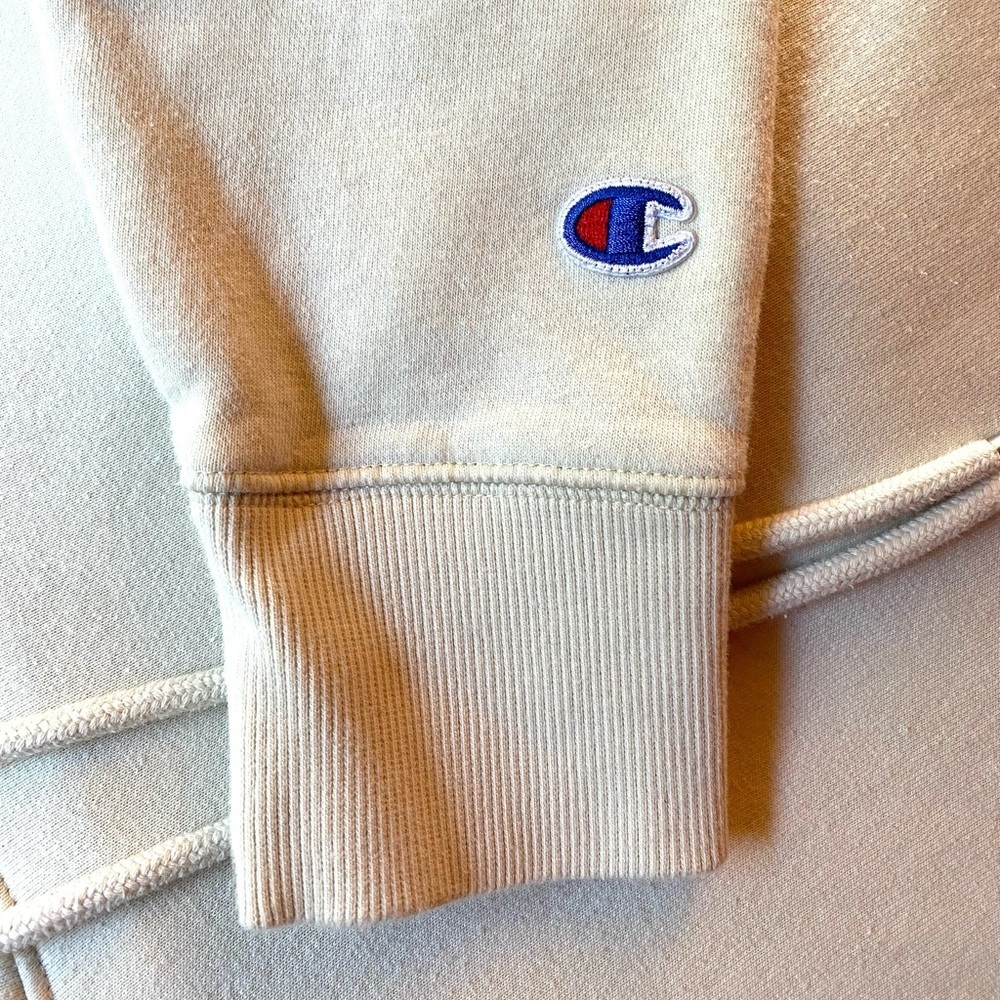 Champion Cream Hoodie Unisex Size S - Picture 4 of 7